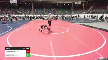 54 lbs Round Of 16 - Oscar Mortensen, Ahwatukee WC vs Karson Jaramillo, Duran Elite