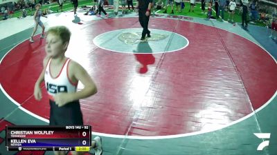 92 lbs Quarterfinal - Christian Wolfley, Tennessee vs Kellen Eva, Nevada