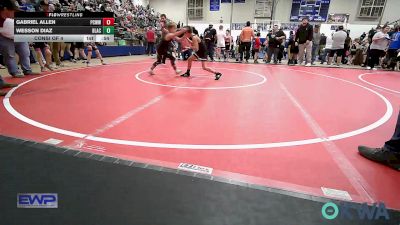 67 lbs Consi Of 4 - Gabriel Allen, Ponca City Wildcat Wrestling vs Wesson Diaz, Blackwell Wrestling Club