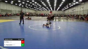 40 lbs Quarterfinal - Nathan Diaz, Warriors Of Christ vs Easton Wigington, Okwa