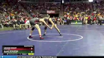 1 lbs Quarterfinal - Jaydon Knight, Mount Ayr vs Blake McAlister, South Central Calhoun