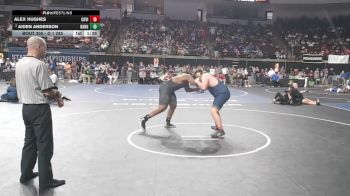 D 1 285 lbs Champ. Round 2 - Alex Hughes, Covington vs Aiden Anderson, Baton Rouge