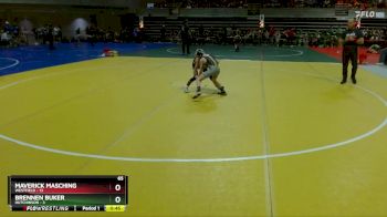 65 lbs Quarterfinals (8 Team) - Maverick Masching, Westfield vs Brennen Buker, Hutchinson