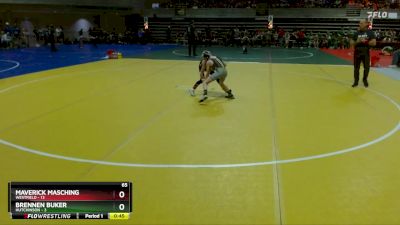 65 lbs Quarterfinals (8 Team) - Maverick Masching, Westfield vs Brennen Buker, Hutchinson