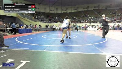 130 lbs Quarterfinal - Jenna Stout, Little Axe Takedown Club vs Brooklyn Gomez, Shawnee Wrestling