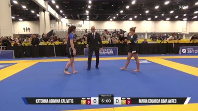 Maria Eduarda Lima Ayres vs Katerina Asimina Kalivitis 2025 World IBJJF Jiu-Jitsu No-Gi Championship