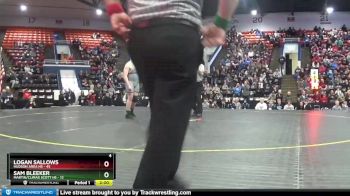 215 lbs Semifinals (8 Team) - Logan Sallows, Hudson Area HS vs Sam Bleeker, Martin/Climax Scott HS