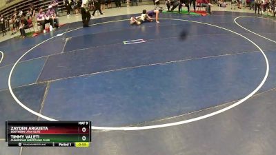 86 lbs Cons. Round 2 - Zayden Argueta, Southern Utah Elite vs Timmy Valeti, Champions Wrestling Club