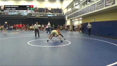 157 lbs Cons. Semi - Larry Cruz, Rio Hondo College vs Jayden Espinoza, Mt. San Antonio College