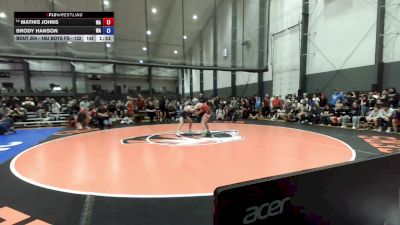 16U Boys FS - 132 lbs Cons. Round 2 - Mathis Johns, WA vs Brody Hanson, WA