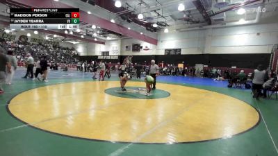 110 lbs Cons. Round 2 - Jayden Ybarra, Victor Valley vs Madison Person, Cajon