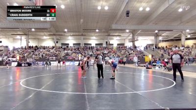 A 138 lbs Champ. Round 1 - Craig Sudderth, Montgomery Central High School vs Briston Moore, Cascade High School