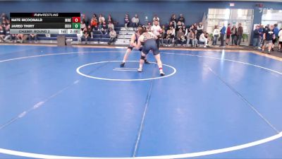 184 lbs Champ. Round 2 - Jared Thiry, South Dakota State vs Nate McDonald, Midland (Neb.)
