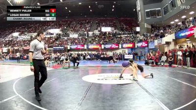 AA - 132 lbs Champ. Round 1 - Bennett Fuller, Missoula Sentinel vs Logan Shores, Billings West