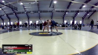 184 lbs Cons. Round 3 - Gaetano Savelli, Gannon University vs Cole Tolley, Unattached - West Virgina