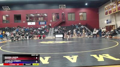 136 lbs Semifinal - Angelica Steffy, Mount Olive vs Gianna Anaya, Emmanuel College