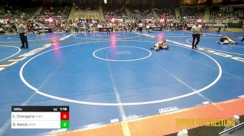 92 lbs Round Of 16 - Elle Changaris, Iron Horse vs Blake Nevils, Honey Badgers Wrestling Club