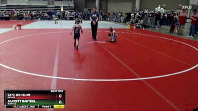 55 lbs Champ. Round 1 - Barrett Barthel, Buffalo vs Tate Johnson, Becker