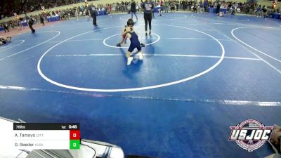 76 lbs Consi Of 4 - Amir Tamayo, LoftonStyle vs Dusty Reeder, Husky Wrestling Club