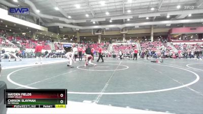 100 lbs Champ. Round 1 - Carson Slayman, OZ Trojan vs Hayden Fields, Caney Valley