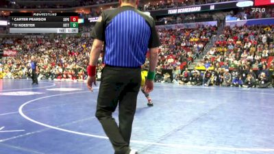 3A-132 lbs 1st Place Match - Carter Pearson, Southeast Polk vs TJ Koester, Bettendorf