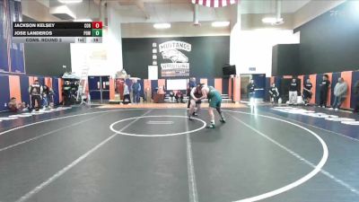 285 lbs Cons. Round 2 - Jose Landeros, Poway vs Jackson Kelsey, Corona