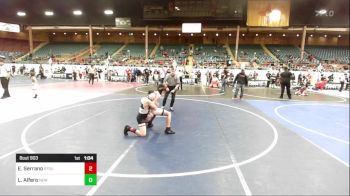 98 lbs Quarterfinal - Easten Serrano, Stout Wrestling Academy vs Lucas Alfero, New Mexico Royalty