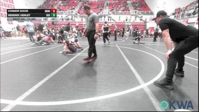 73 lbs Consolation - Connor Dixon, Mustang Bronco Wrestling Club vs Hendrix Henley, Chickasha Youth Wrestling