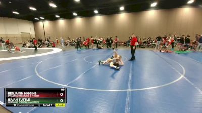 102 lbs 1st Place Match - Benjamin Higgins, Cyclones Wrestling & Fitness vs Isaiah Tuttle, Nebraska Wrestling Academy