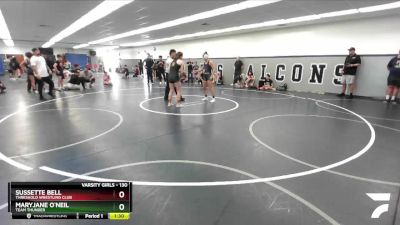 130 lbs Semifinal - Sussette Bell, Threshold Wrestling Club vs Maryjane O`neil, Team Thunder