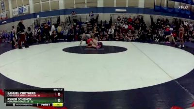 130 lbs Round 1 (4 Team) - Samuel Crothers, Chesterton Wrestling Club vs Ryker Schenck, Penn Wrestling Club