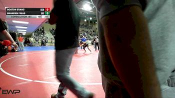 120 lbs Consolation 1st - Boston Evans, GLENPOOL vs Branden Frias, Beggs High School