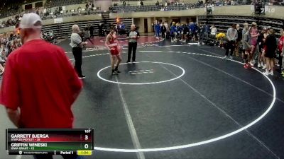 114 lbs Quarterfinals (8 Team) - Caden Kramer, Staples Motley vs Braden Vacha, Iowa Grant