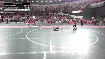 105 lbs Quarterfinal - Ellie Borchardt, Athens vs Lydia Cowden, Westby Wrestling Club