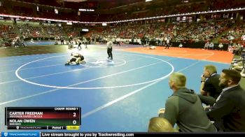 D1-126 lbs Champ. Round 1 - Nolan Owen, Baraboo vs Carter Freeman, Wisconsin Rapids Lincoln