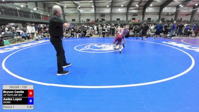 106 lbs Champ. Rd Of 16 - Bryson Casilla, UP OUTLAW WC vs Aaden Lopez, DCWA