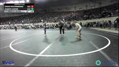 58 lbs Round Of 16 - Hagan Wolfenberger, Keystone Kids Wrestling Club vs Kamdyn Carver, D3 Wrestling Cluib