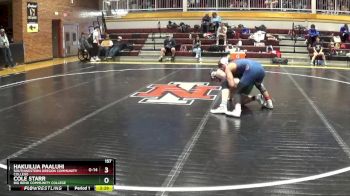 157 lbs Cons. Semi - Hakuilua Paaluhi, Southwestern Oregon Community College vs Cole Starr, Big Bend Community College