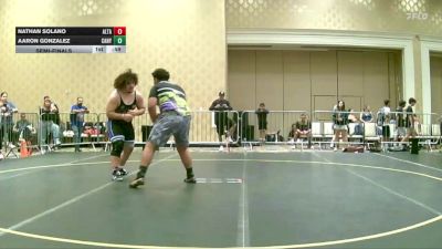 285 lbs Semifinal - Nathan Solano, Alta Loma HS vs Aaron Gonzalez, Canyon Springs HS