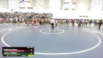 145 lbs Round 3 - Ariella Pigeon, Niskayuna Youth Wrestling vs Isabelle Kiehle, Whitney Point Youth Wrestling Club