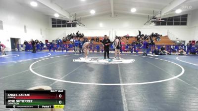 144 lbs Cons. Round 4 - Jose Gutierrez, Livingston vs Angel Zarate, Lompoc