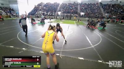 106 lbs Quarterfinal - Arturo Barajas, Cheyenne vs Zachery Dublin, Durango