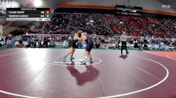 3A 285 lbs Semifinal - Marcus Garcia, New Plymouth vs Caleb Grow, Priest River