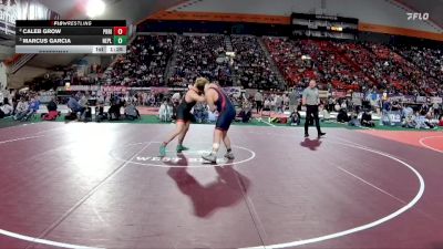 3A 285 lbs Semifinal - Marcus Garcia, New Plymouth vs Caleb Grow, Priest River