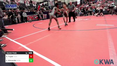 83 lbs Quarterfinal - KIng Tugler, Tulsa North Mabee Stampede vs Elijah Alexander, Midwest City Bombers Youth Wrestling Club