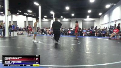 136 lbs Placement Matches (8 Team) - Camron Bennett, Iowa vs Diego Valdiviezo, California