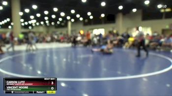 120 lbs Champ. Round 1 - Carson Lutz, Refinery Wrestling Academy vs Vincent Moore, The Foundation