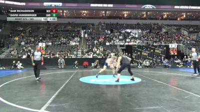 165 lbs Semifinal - Sam Richardson, McKendree vs David Hunsberger, Lander