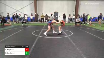 105 lbs Quarterfinal - Griffin Kaye, Rhino vs Frankie Burgio, Triumph