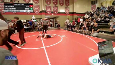 46 lbs Consi Of 8 #2 - Kaysn Bash, Team Tulsa Wrestling Club vs Logan Burris, Skiatook Youth Wrestling